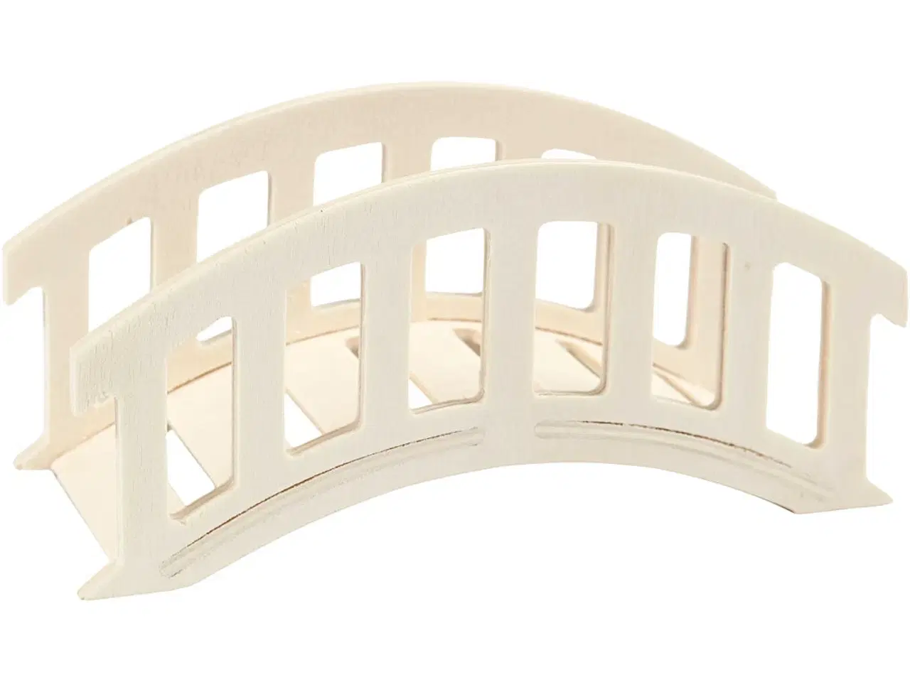 Billede 1 - Elegant Buet Bro i Lyst Træ - 15x6x7 cm