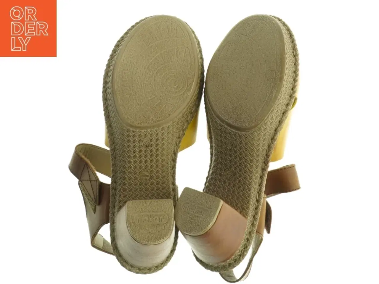 Billede 2 - Lædersandaler med hæl fra Rieker (str. 37)