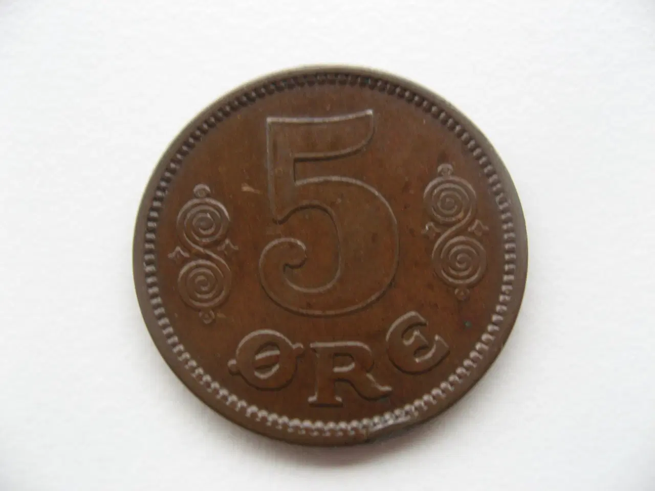 Billede 2 - Flot bronze 5 øre 1913, en af de svære