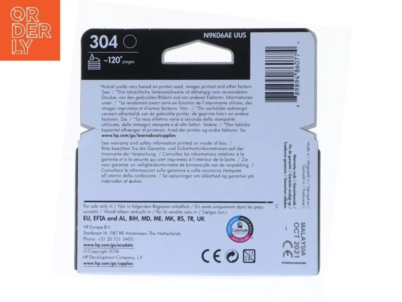 Billede 2 - HP blækpatron sort 304 fra HP