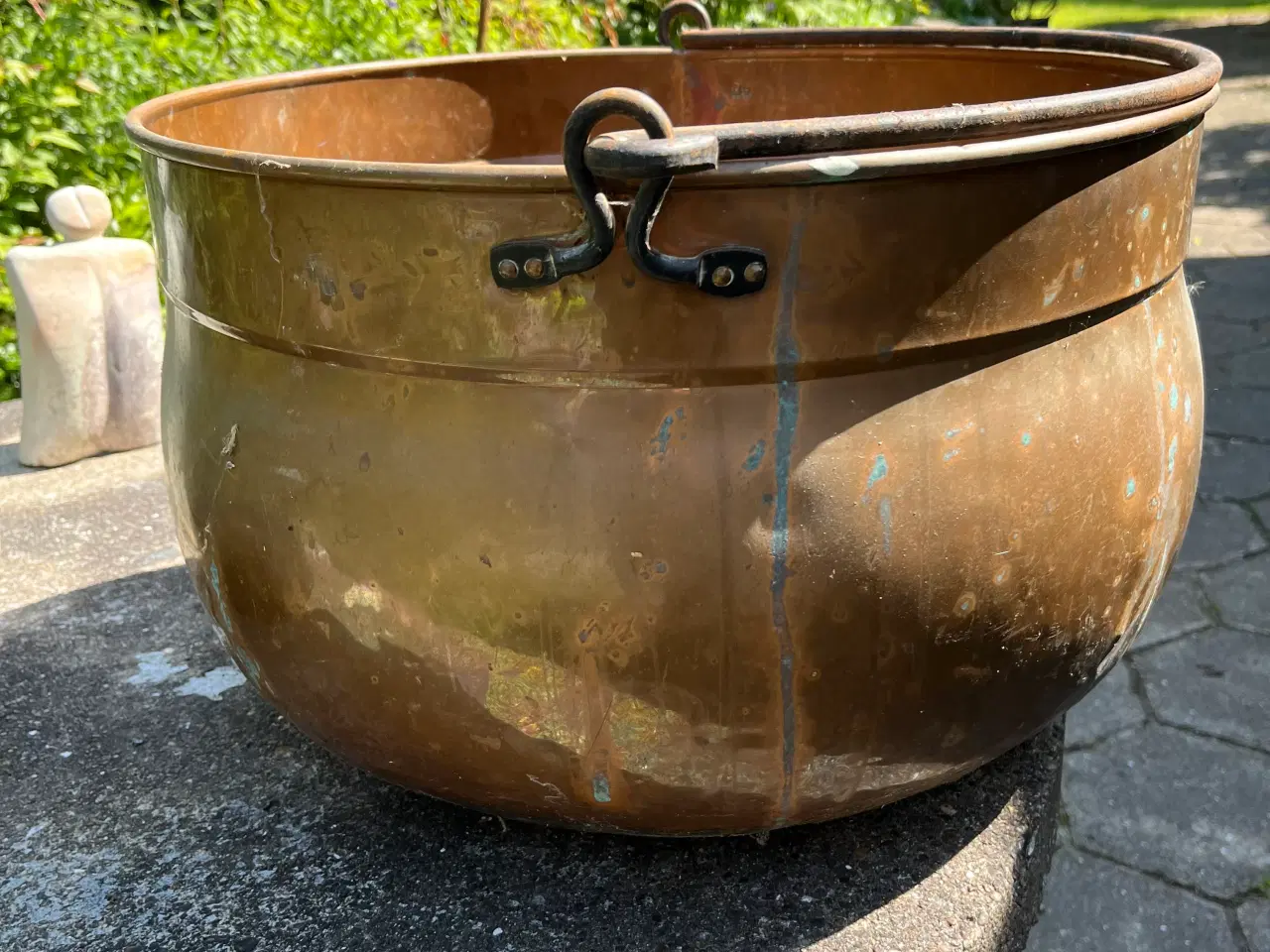 Billede 1 - Kobberspand med patina 