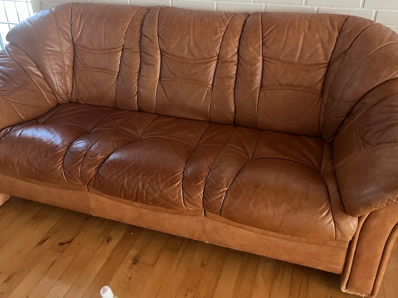 Billede 1 - 3 & 2 personers læder sofa