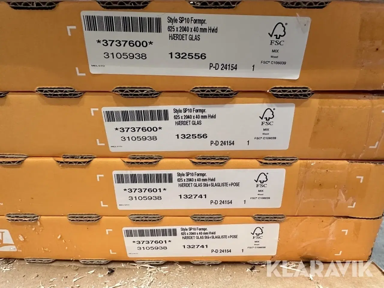 Billede 7 - Dobbelt dør Swedoor Style SP10 glas hvid 4 styk