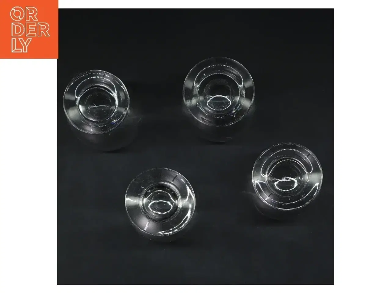 Billede 3 - Sæt af 4 dekorative glas (str. 4 stk Ø 6,5 cm længde 10,5 cm)