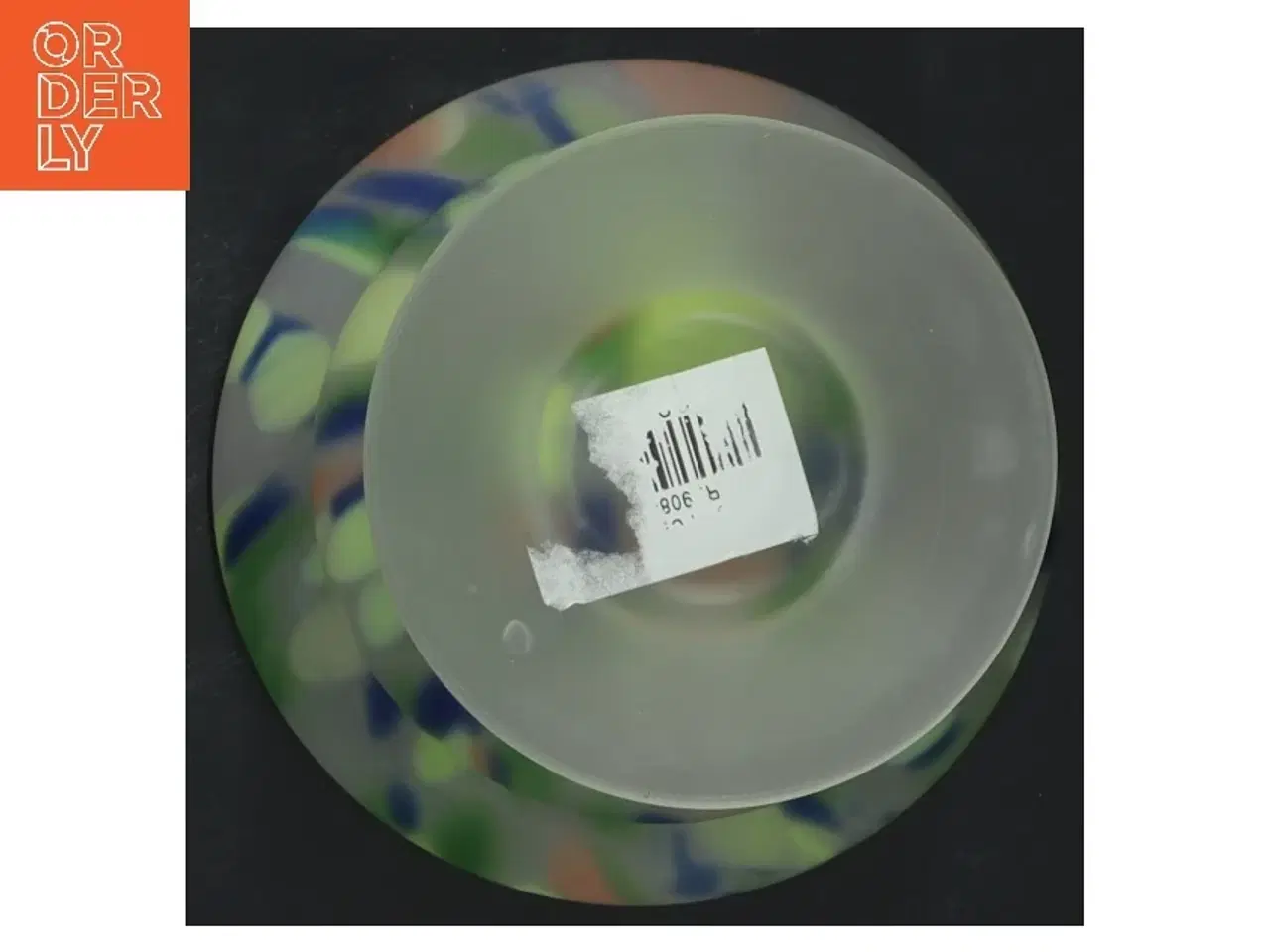 Billede 2 - Flerfarvet frosted glasvase (str. 14 cm)