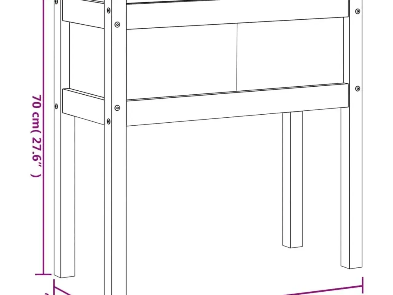 Billede 11 - Plantekasse med ben 70x31x70 cm massivt fyrretræ hvid