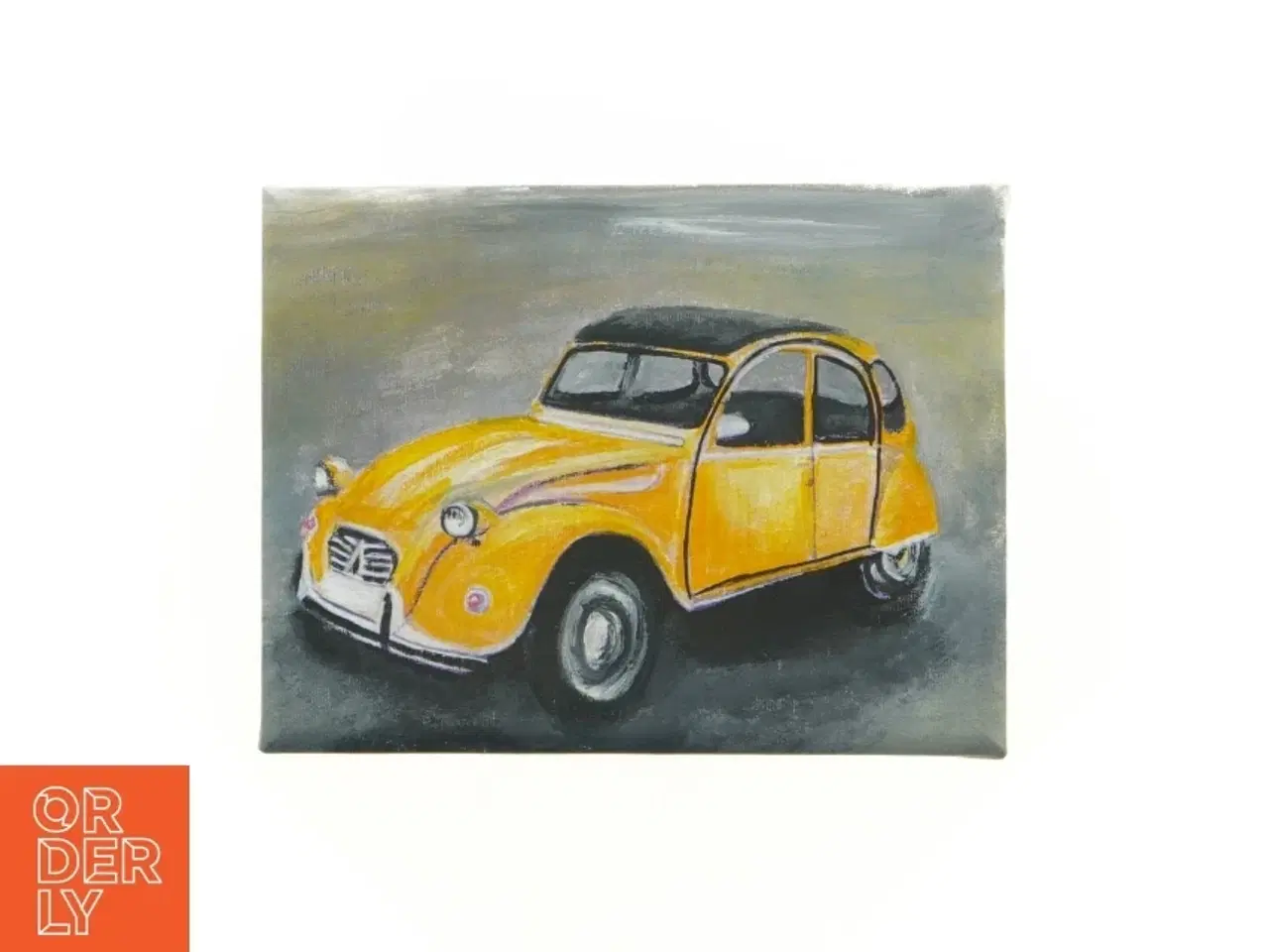 Billede 1 - Håndmaletbillede af Citro&#235;n 2CV (str. 22 x 17 cm)