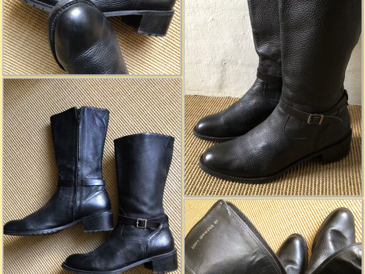 Billede 1 - Støvler sort skind