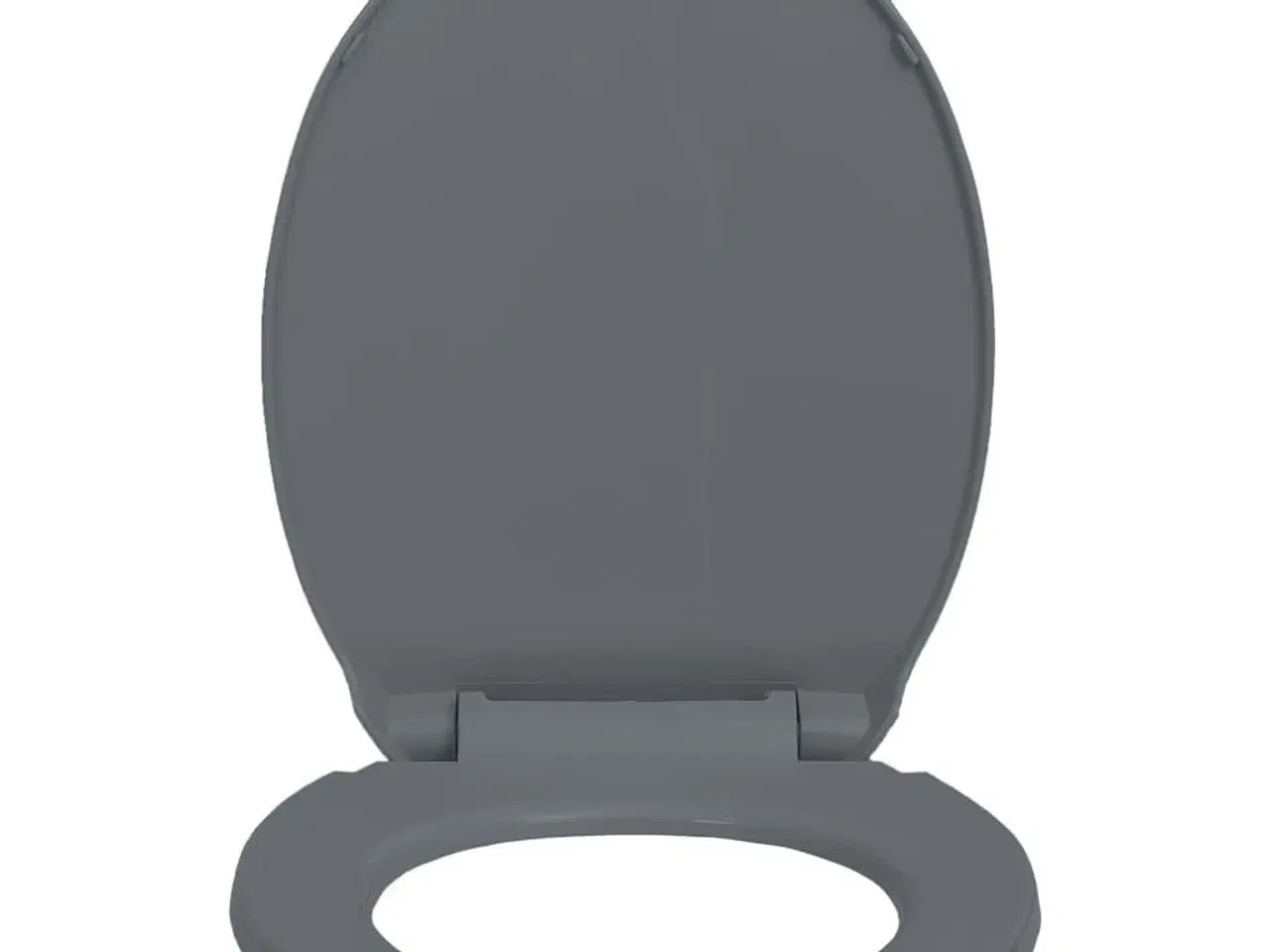 Billede 5 - Toiletsæde med soft close oval grå