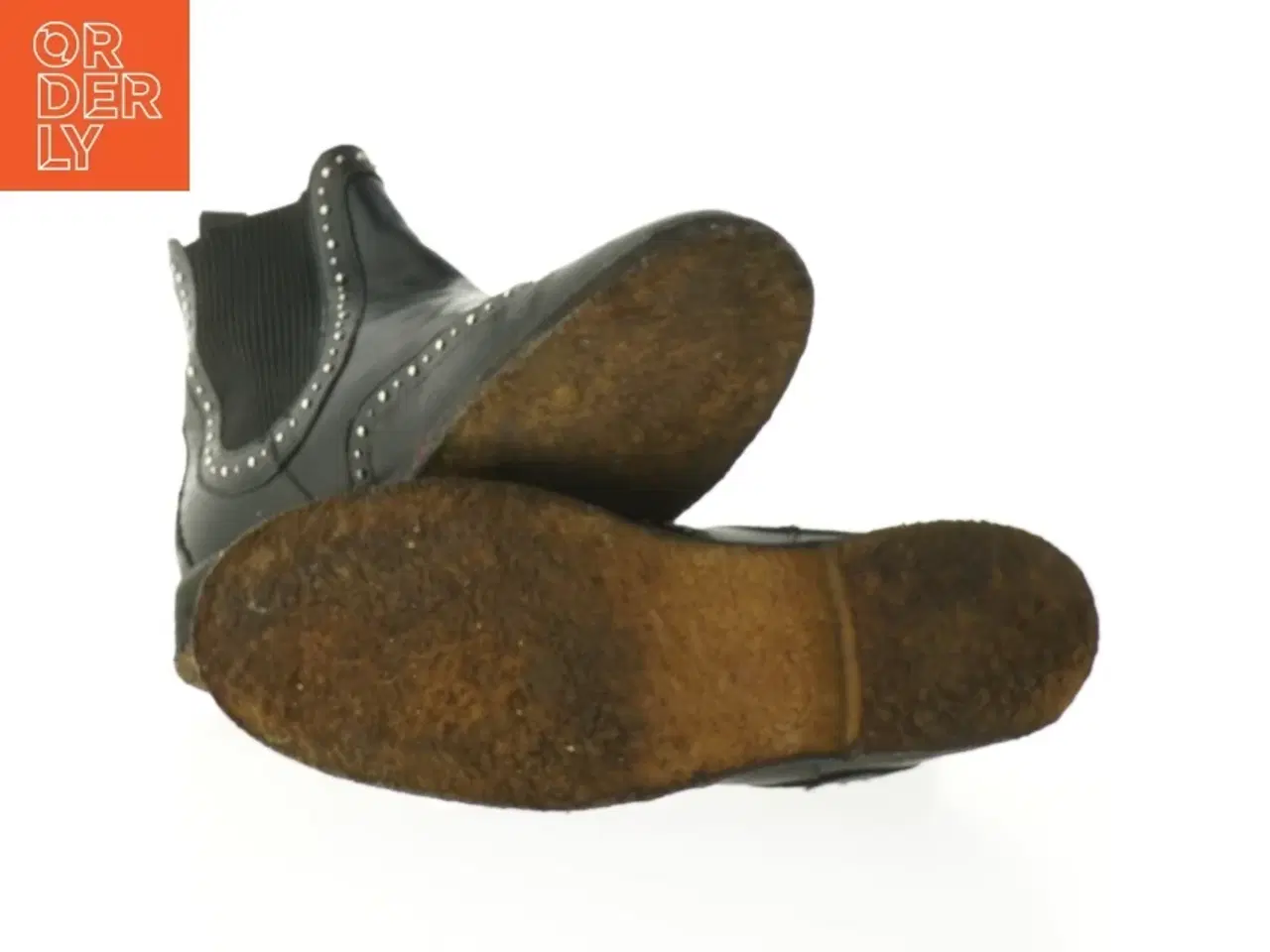 Billede 3 - Sorte Angulus ankelstøvler med nitter (str. 38 )