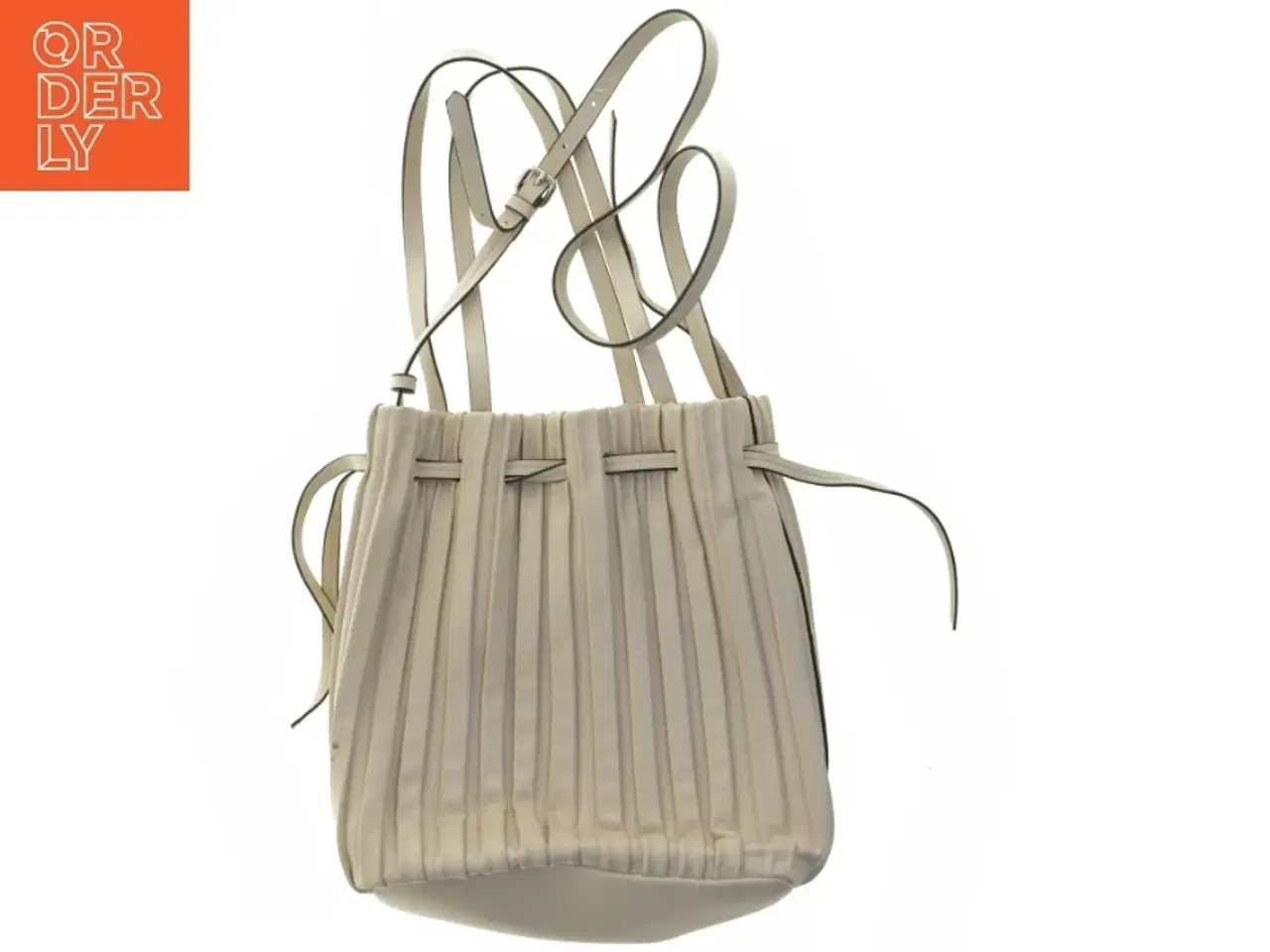 Billede 1 - Plisseret håndtaske i beige fra Zara (str. 28 x 26 cm)