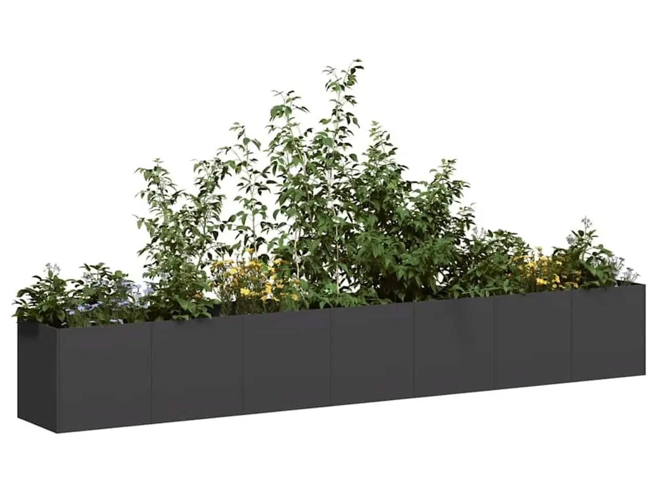 Billede 1 - Plantekasse sort 280x40x40 cm koldvalset stål