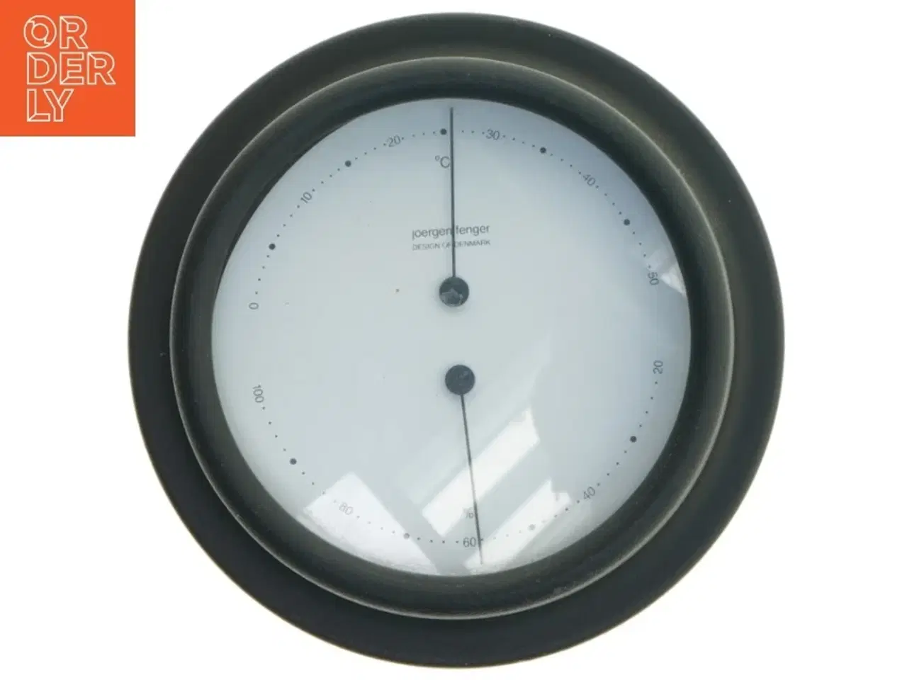 Billede 1 - Vægtermometer og hygrometer fra Joergen Fenger (str. Ø 18,5 cm)