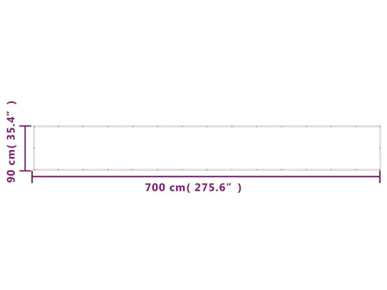 Billede 6 - Altanafskærmning 90x700 cm 100 % polyester antracitgrå