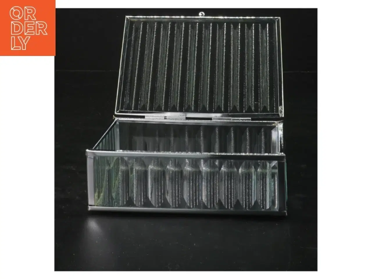 Billede 1 - Dekorativ glasboks (str. 13x9x4,5 cm)