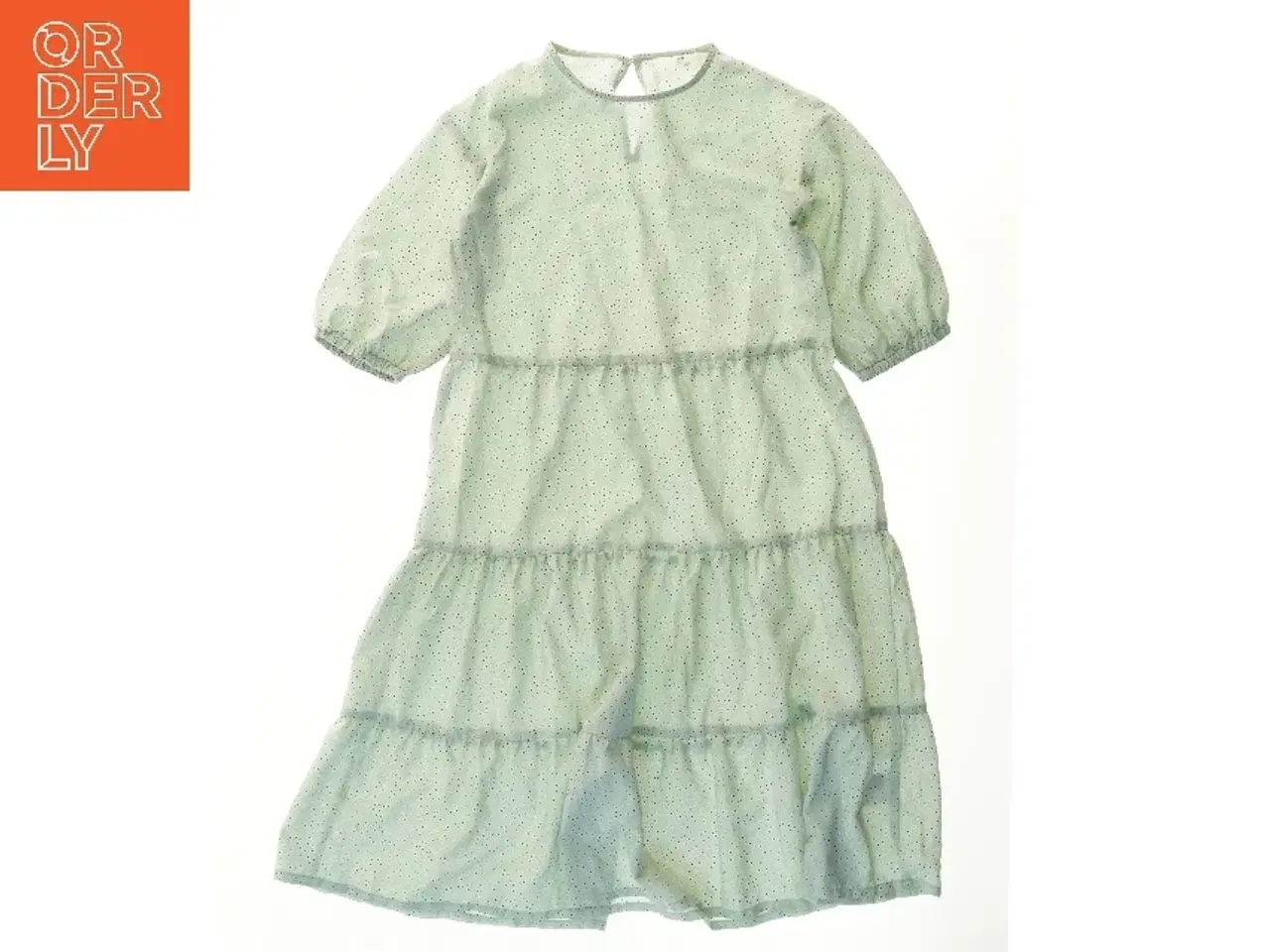 Billede 1 - Langærmet kjole med flæser (str. 146)