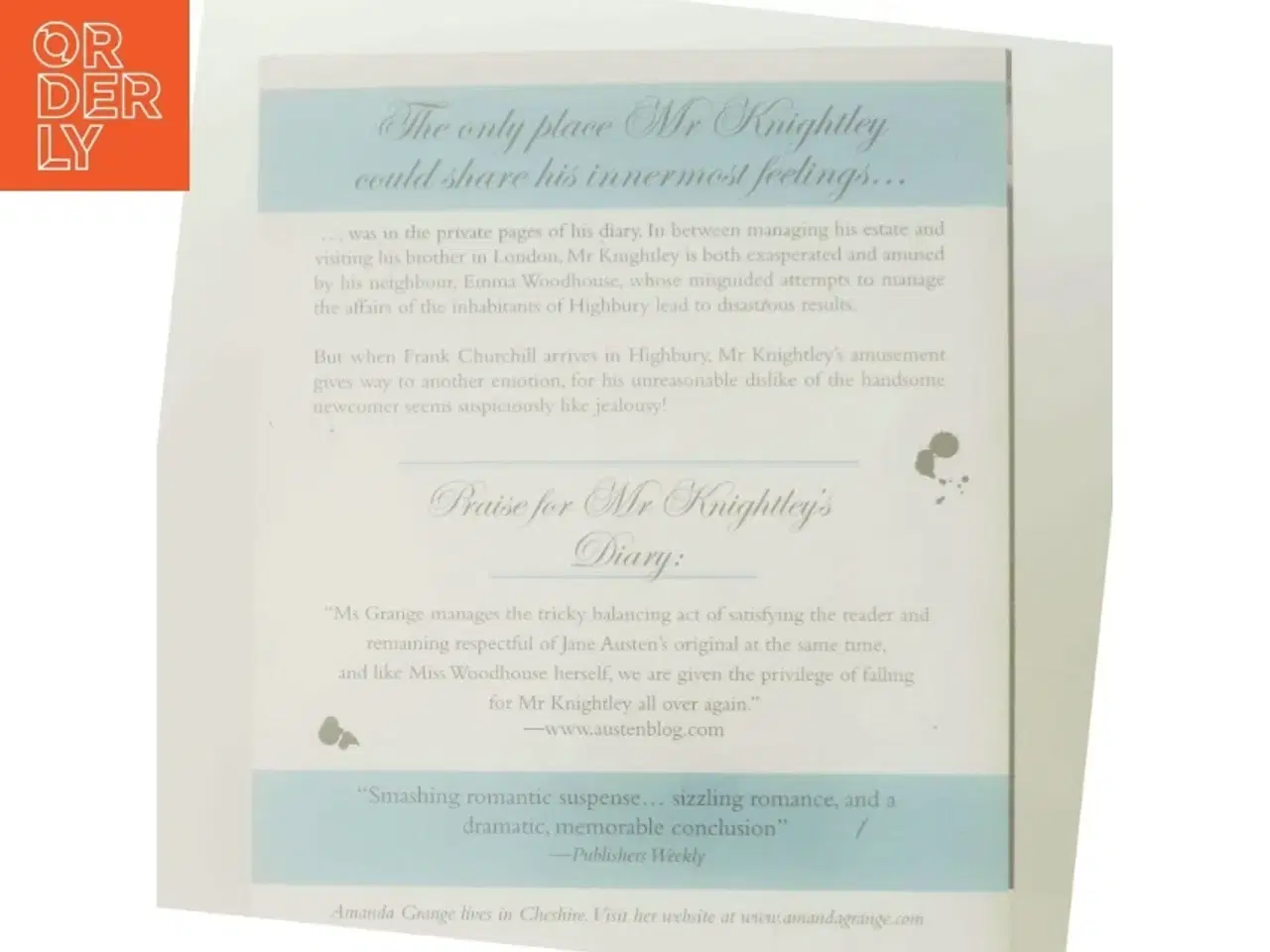 Billede 3 - Mr. Knightley&#39;s Diary af Amanda Grange (Bog)