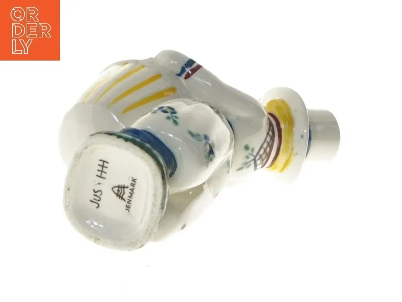 Billede 4 - Keramisk figur med blomsterdekoration (str. 15 cm)