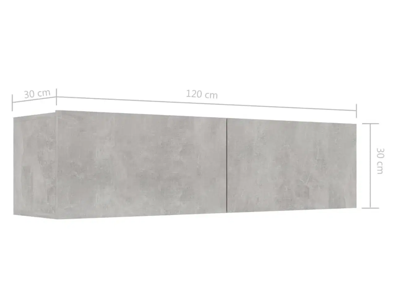 Billede 8 - Tv-bord 120x30x30 cm konstrueret træ betongrå
