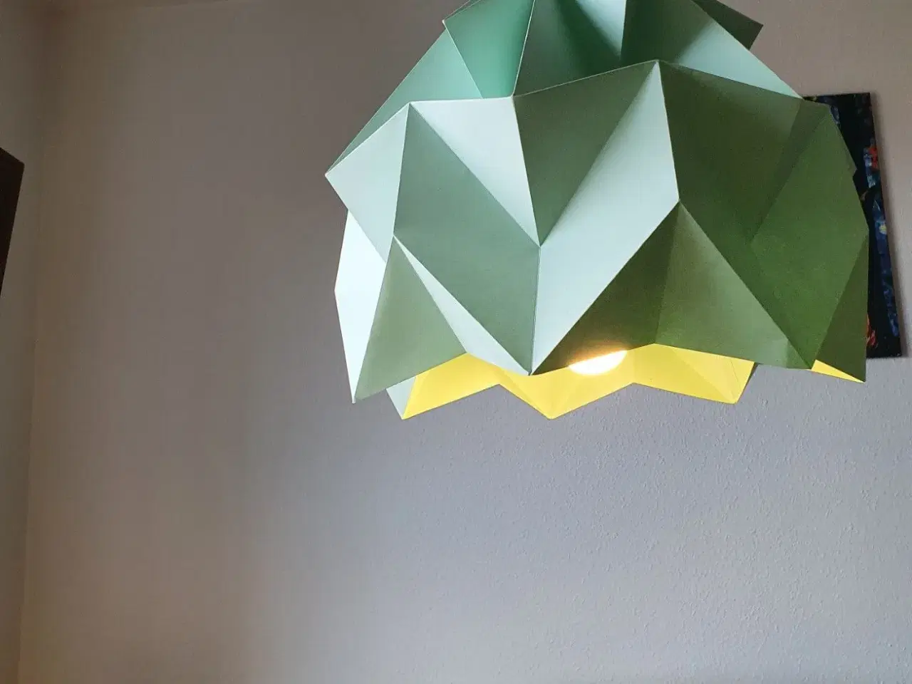 Billede 4 - Origami pendel lampe m. rosette