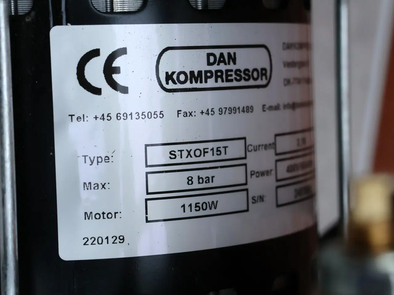 Billede 6 - Dan kompressor oliefri, 8bar, 400v ubrugt.