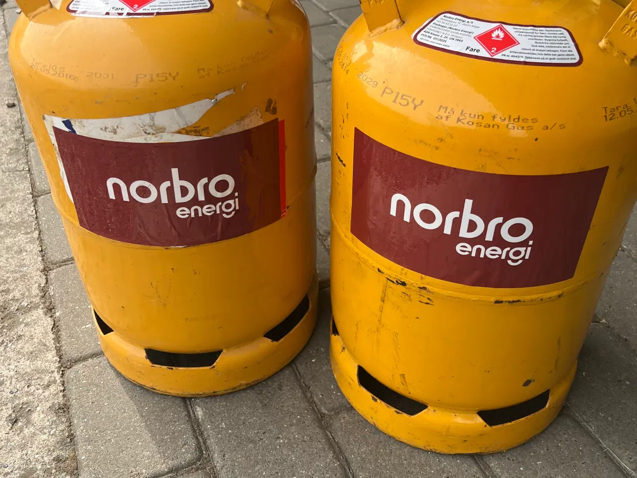 Billede 2 - 11 kg gasflaske fyldt og plomberet 