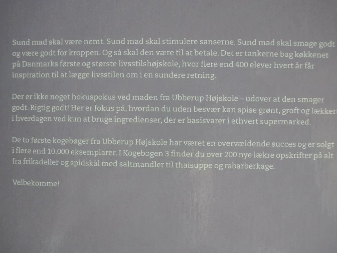 Billede 3 - kogebogen 3 fra ubberup højskole, red. af hanne ol