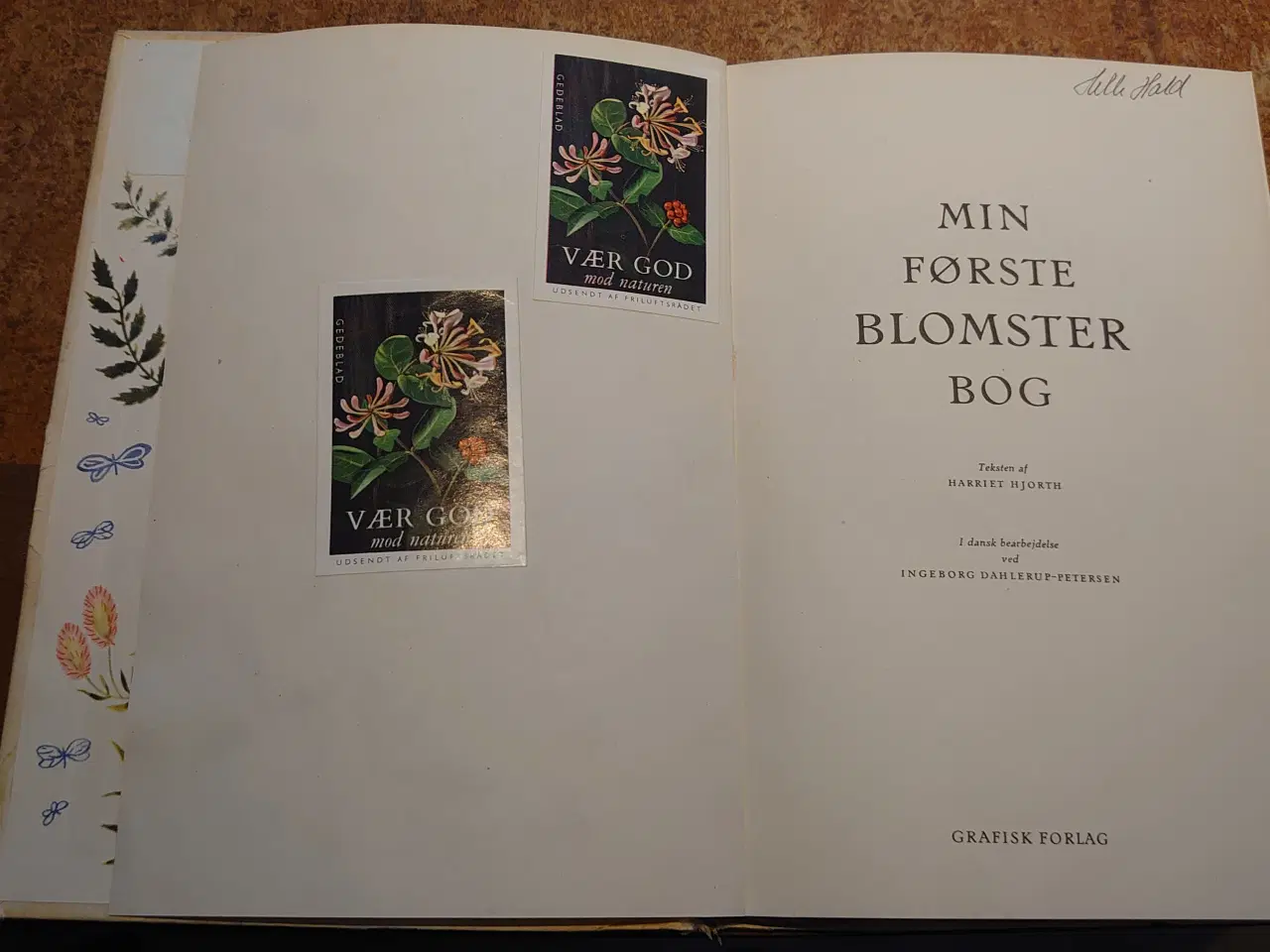 Billede 5 - Harriet Hjorth:Min første blomsterbog. 1.udg.1954