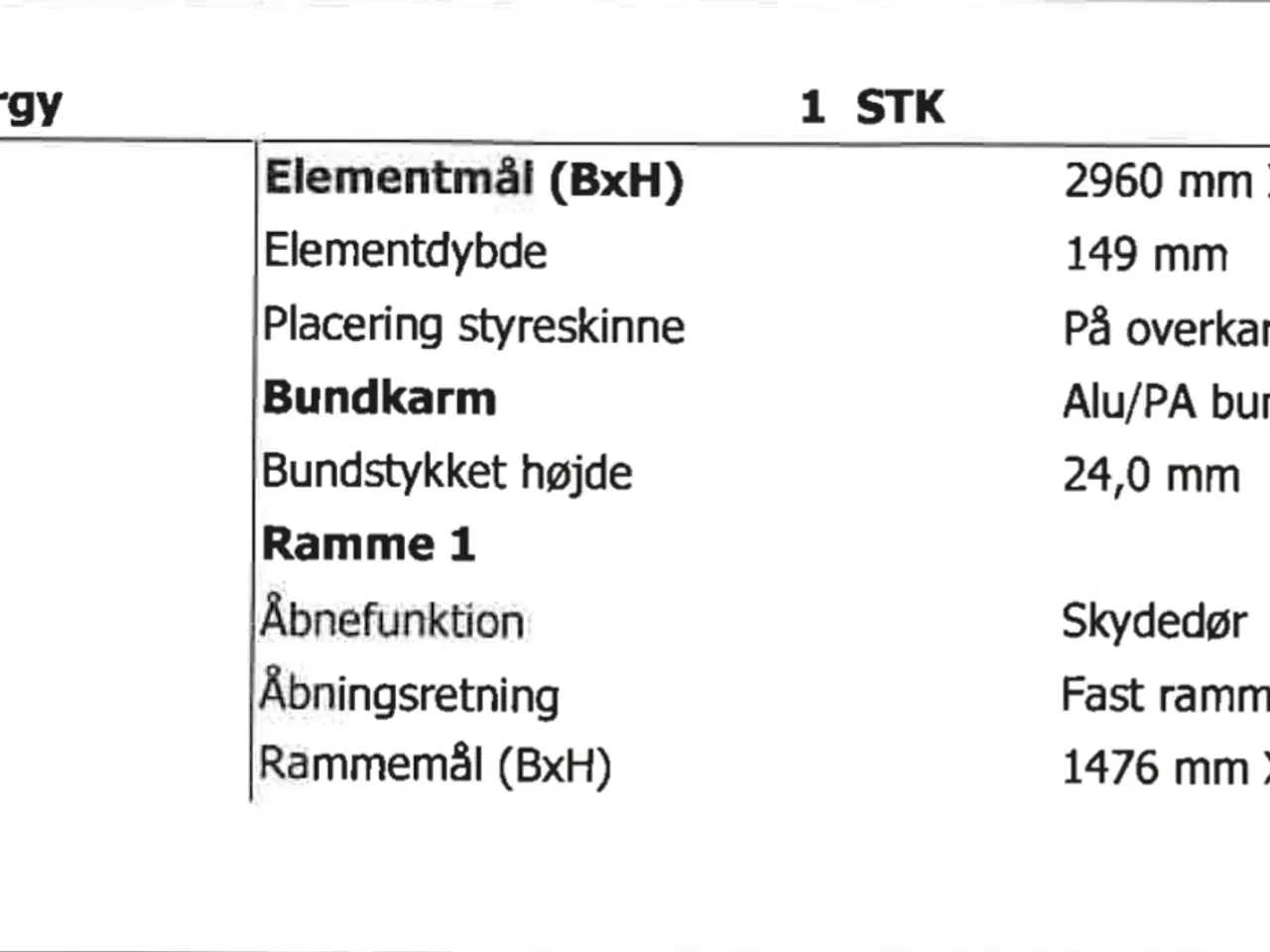 Billede 5 - Ubrugt Velfac Skydedør