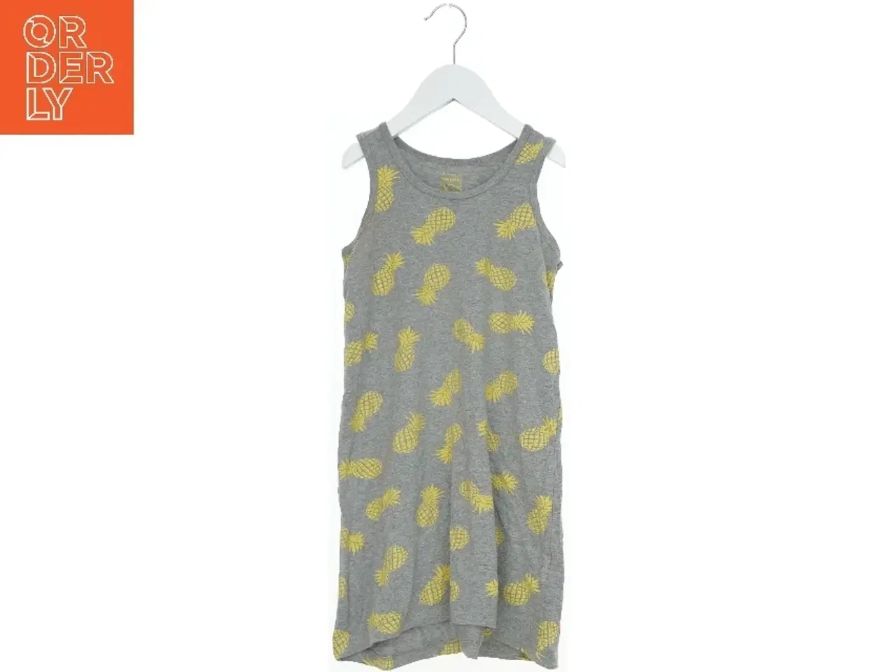 Billede 1 - Grå ærmeløs kjole med ananasmønster fra VRS (str. 128)