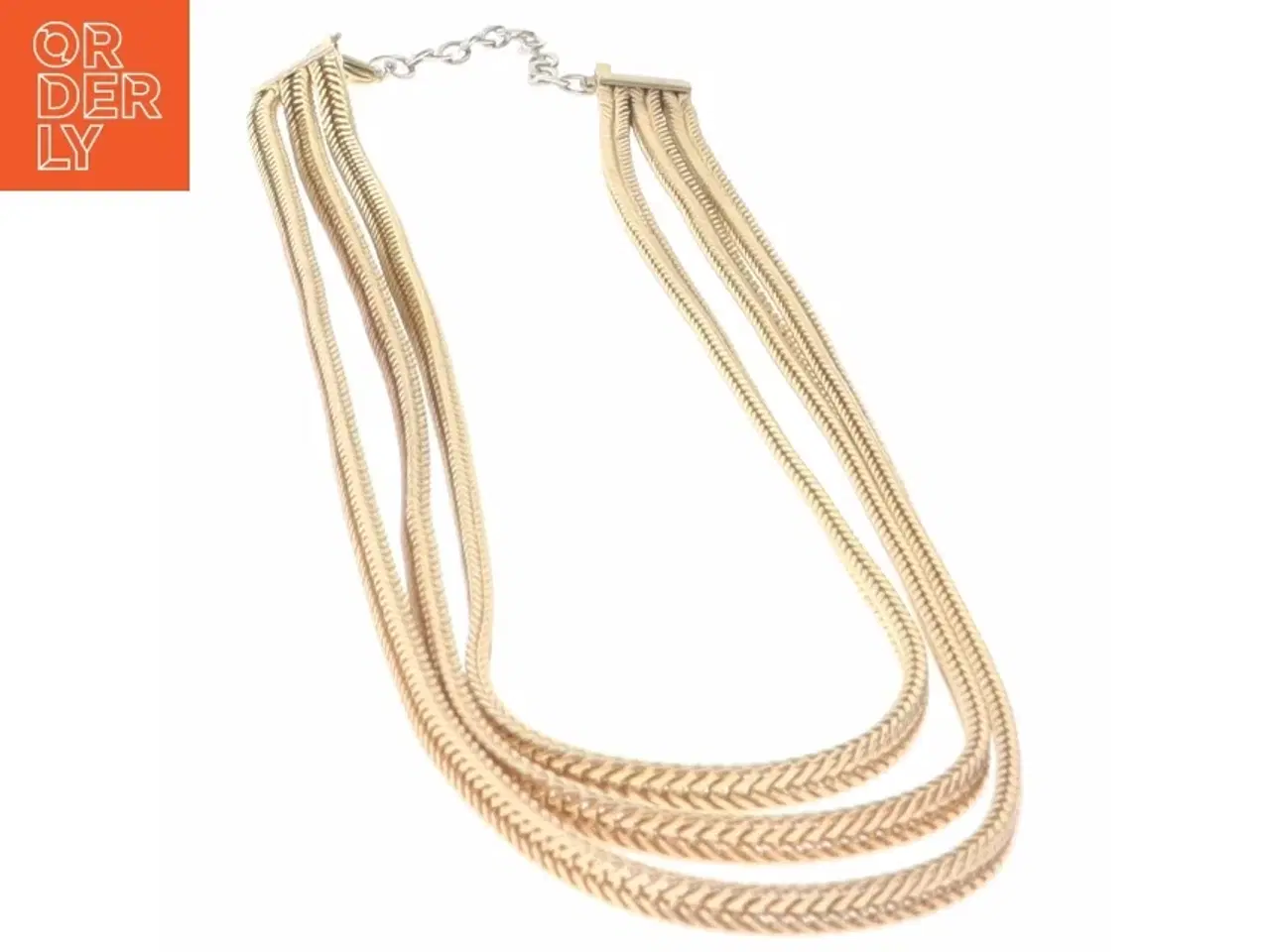Billede 3 - Multilaget guldkæde halskæde (str. 44 cm)