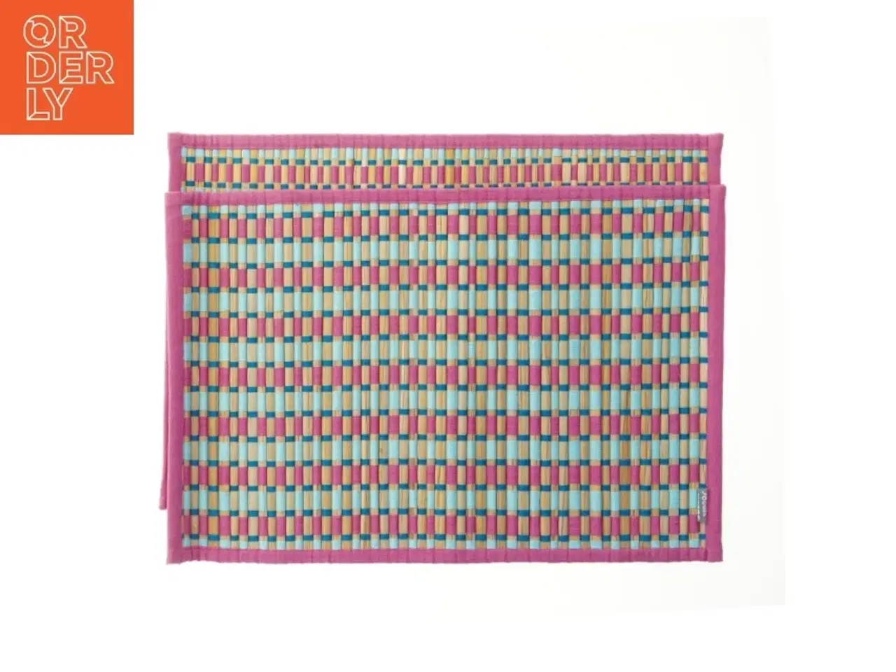 Billede 1 - Farverige dækkeservietter fra Sdahl (str. 2 styk. halvtres x 34 cm. st)