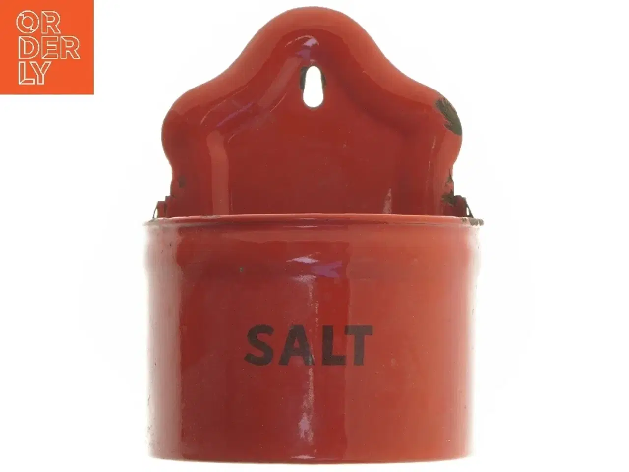 Billede 1 - Væghængt vintage saltbeholder (str. 19,5x15 cm)