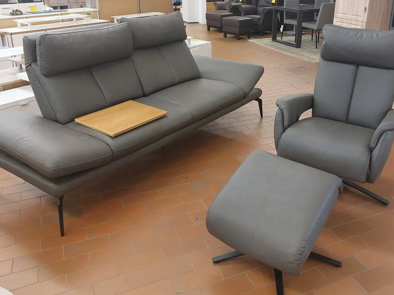 Billede 1 - Sofagruppe i læder  NY