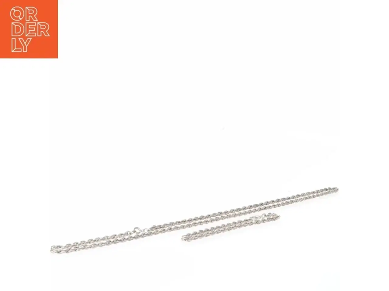 Billede 4 - Smykkesæt med sølvhalskædeog armbånd (str. Armbånd, 20 cm halskæde, 60 cm)