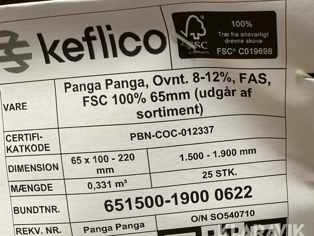 Billede 3 - Panga Tømmer, samlet parti 25 styk