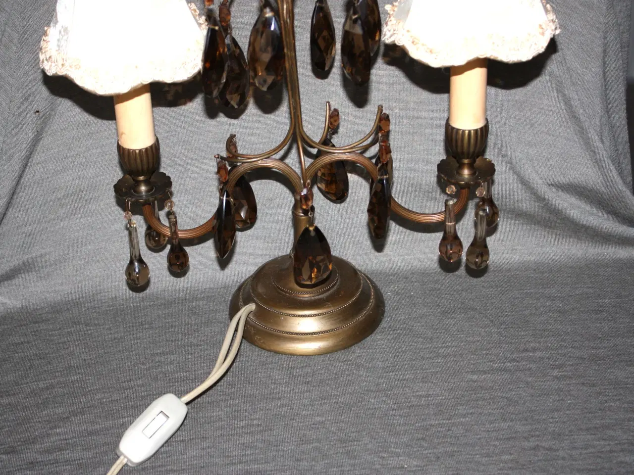 Billede 4 - Bordlampe med prismer antik