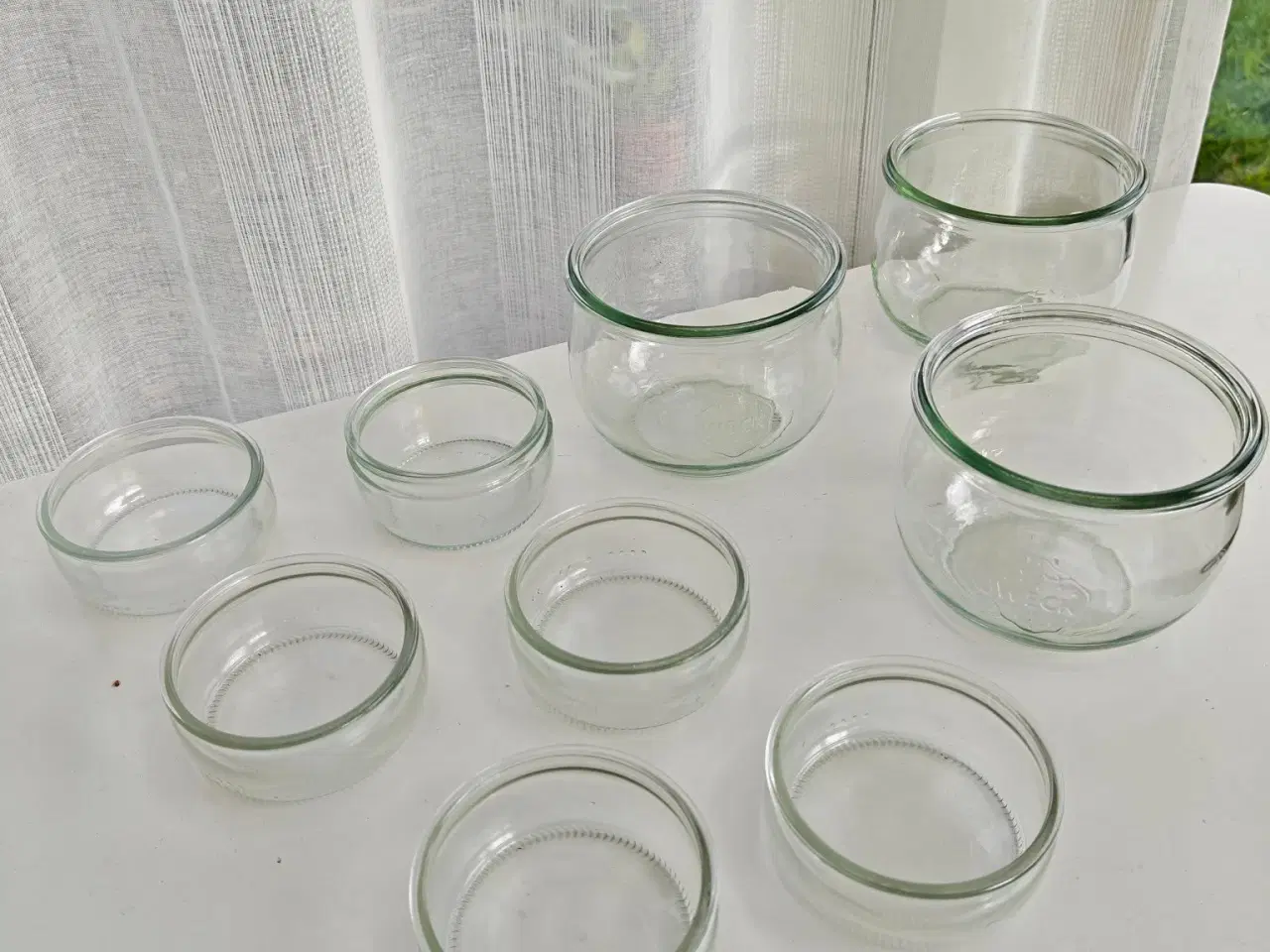 Billede 1 - Elegante glasskåle til dessert, 9 stk