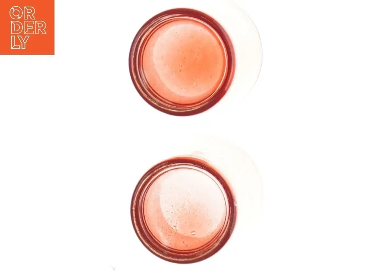 Billede 2 - Rødlige glas (str. H. 6,5 cm. ø. 5,5 cm)