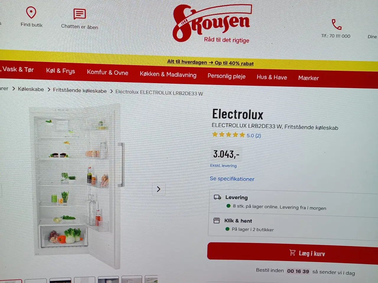Billede 1 - Køleskab fritstående