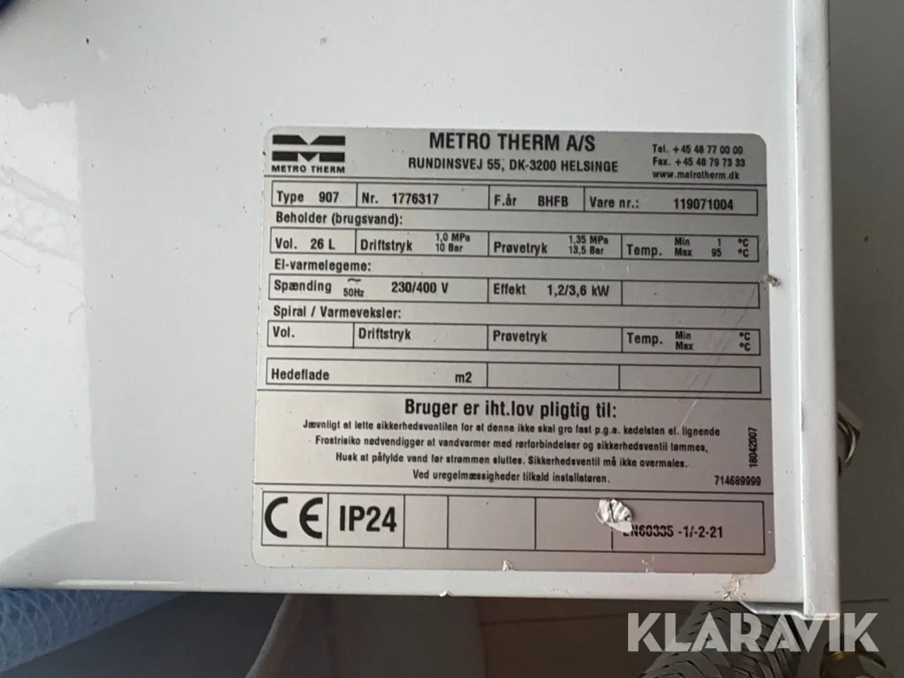 Billede 11 - Varmtvandsbeholdere Metro Therm 907 + 910 5 styk