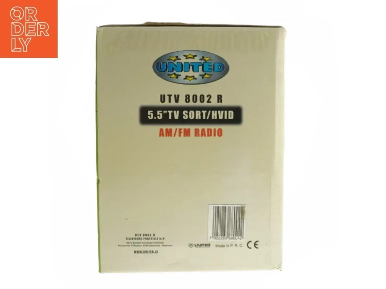 Billede 2 - United UTV 8002 R sort/hvid TV og AM/FM radio fra United (str. 18x15x15 cm)