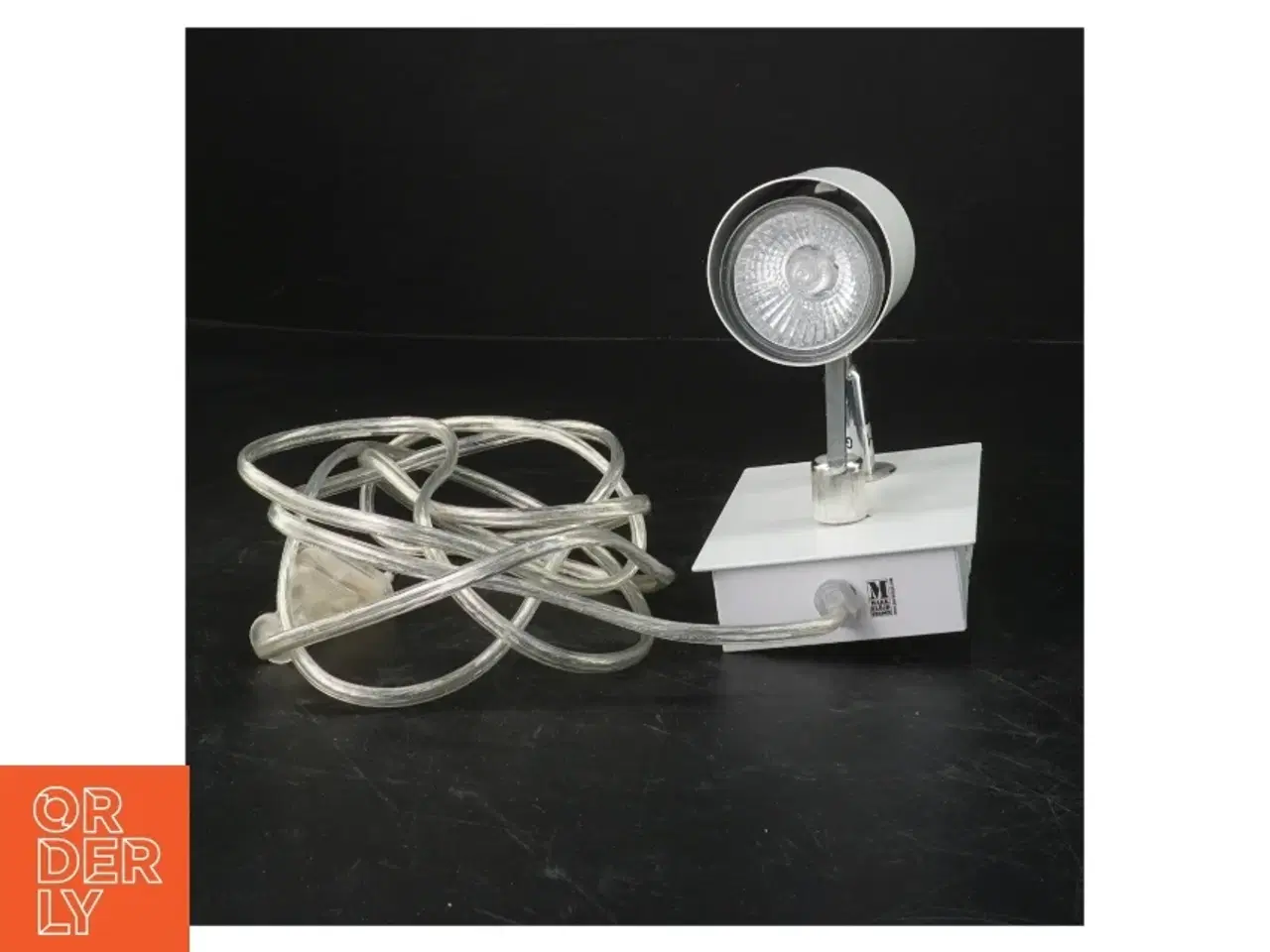 Billede 1 - Spotlampe med ledning fra Mark Sljd (str. 12x11x8 cm)