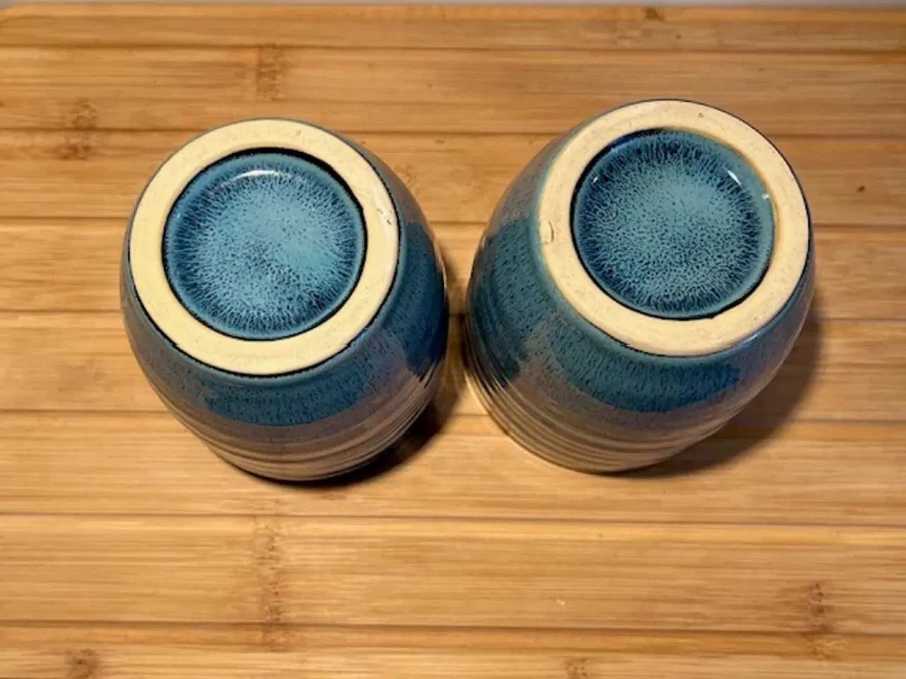 Billede 4 - Unikke håndlavede krus i smuk blå glasur