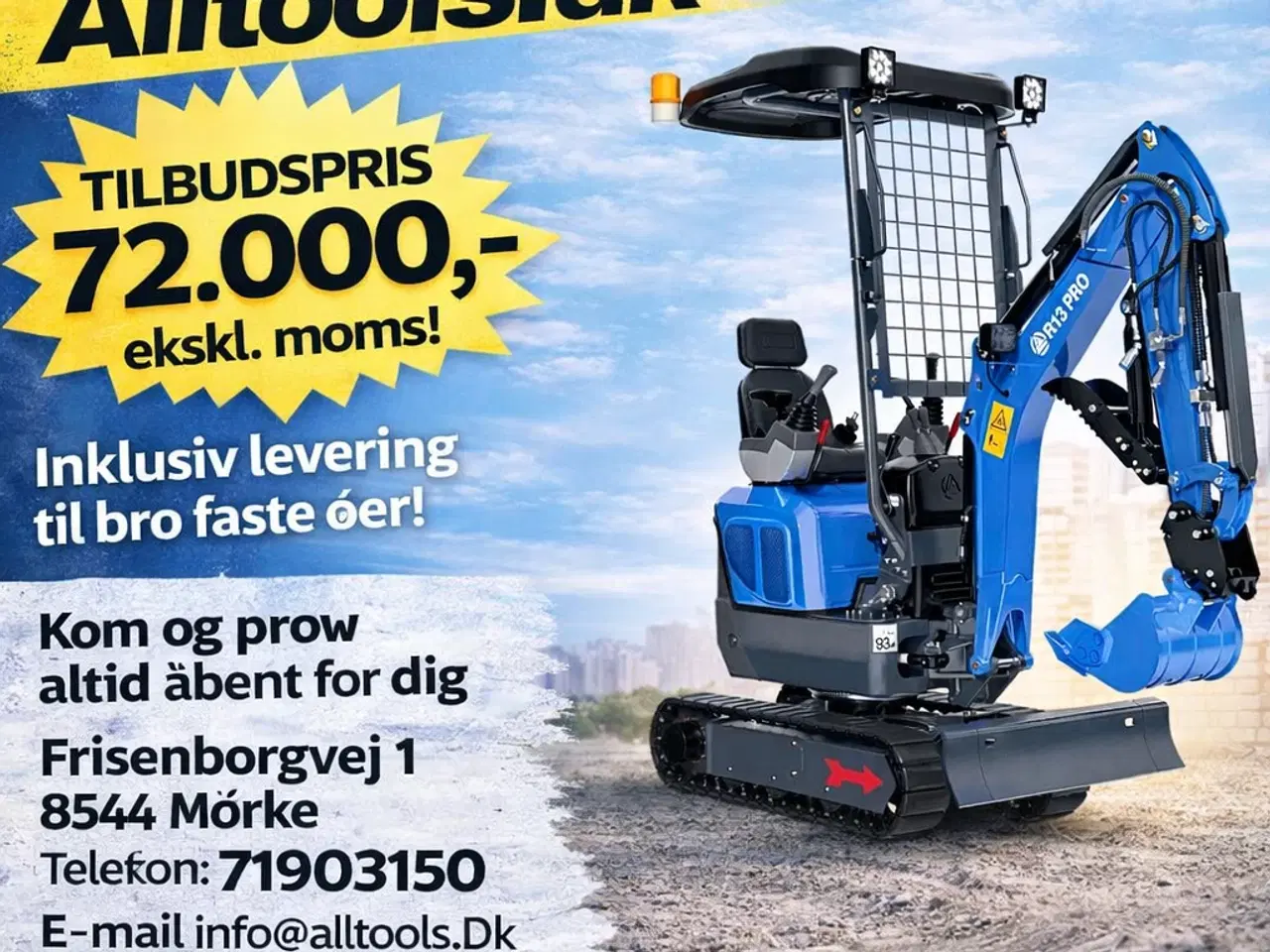 Billede 1 - Rippa R13 Pro minigraver Kubota 