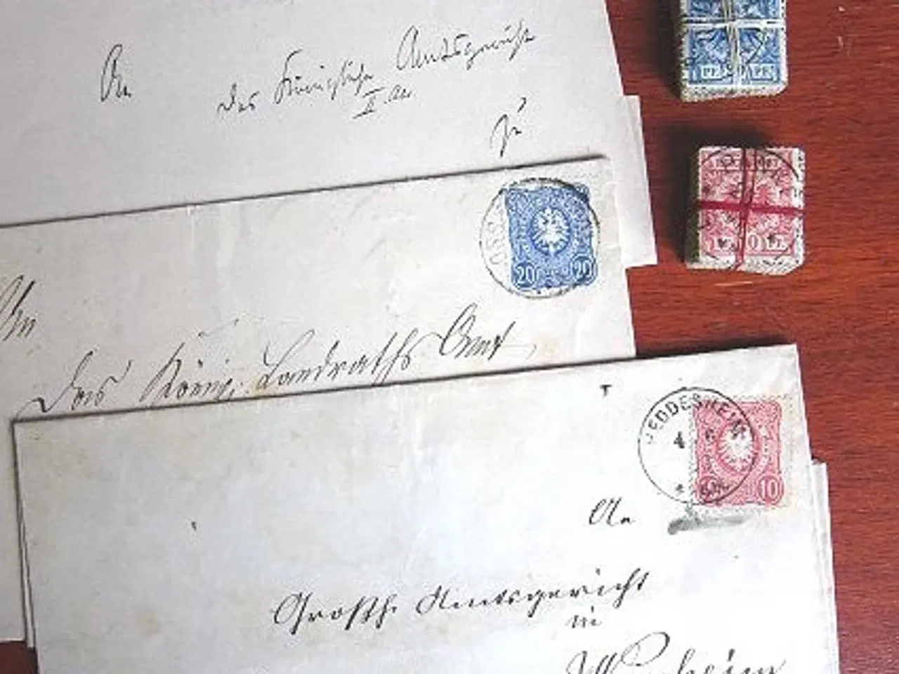 Billede 1 - Tyskland adressekort 1889-1900 Reichpost købes, 