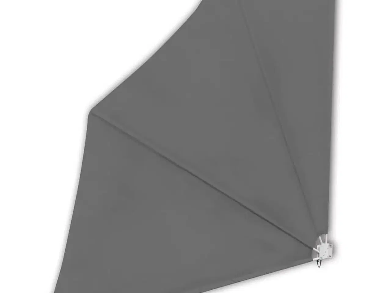 Billede 2 - Sammenklappelig sidemarkise til altan grå 140 x 140 cm