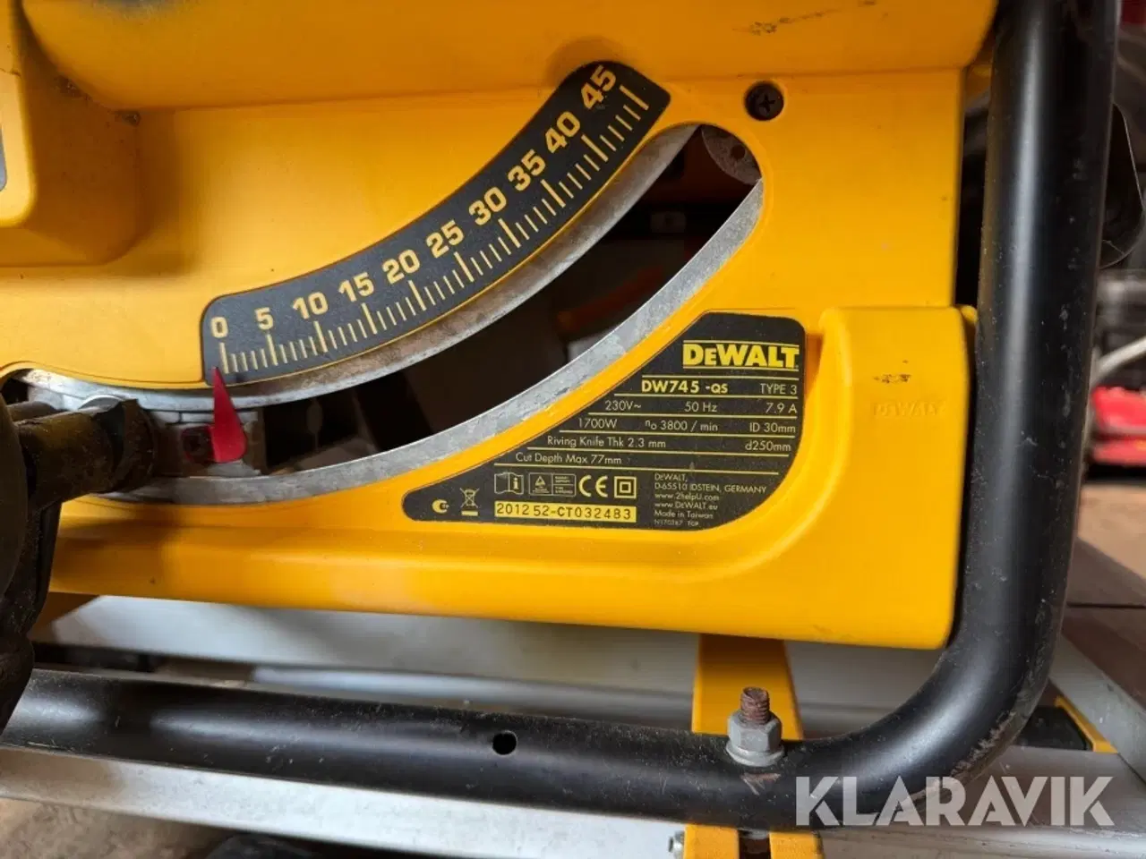 Billede 9 - Bordsav DeWalt DW745-QS Type 3
