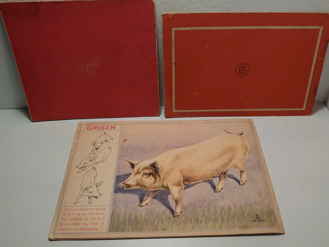 Billede 4 - 3 stk gamle hæfter med bondegårds dyr .Ca 1940-50