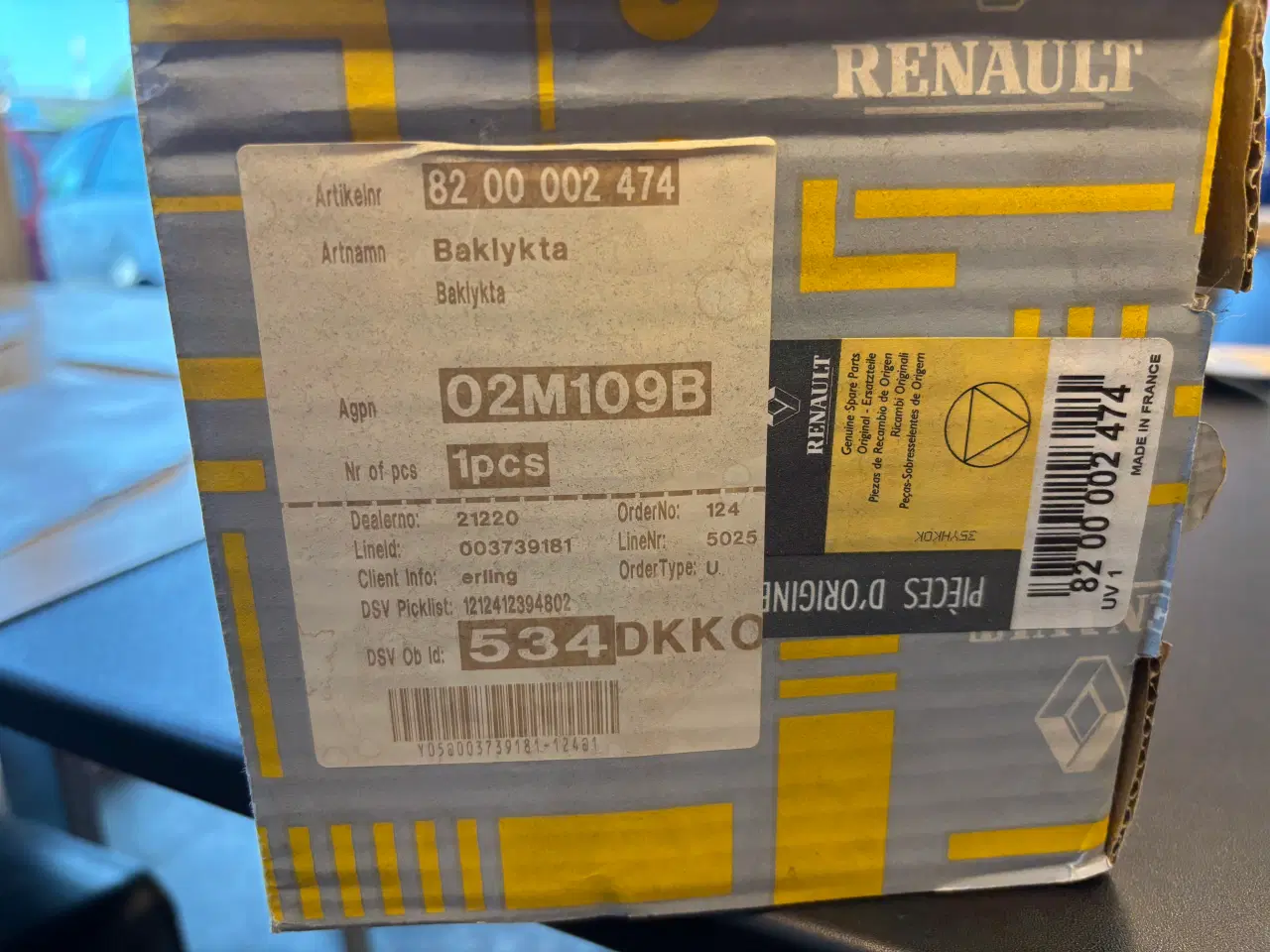 Billede 6 - Renault Laguna II - Højre Baglygte Original